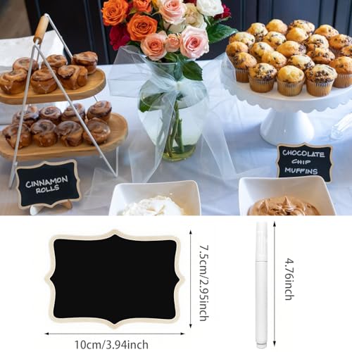 12pcs Mini Chalkboard Signs with Stand,Food Labels for Party - Product Imagery