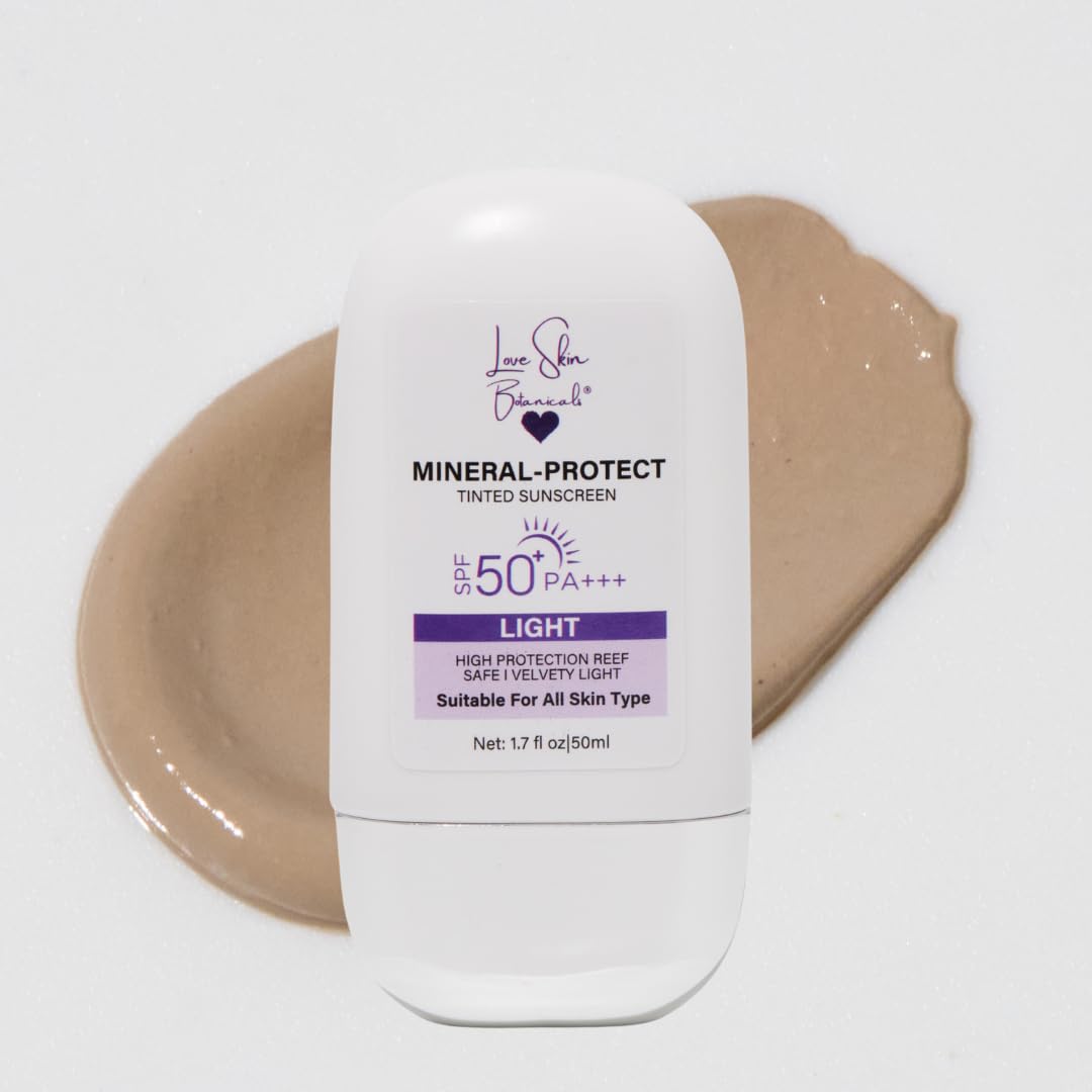 Mineral Protect Tinted Sunscreen SPF 50 PA Dark Tint - love skin botanicals Official Imagery - 8