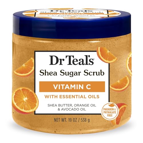 Dr Teal's Shea Sugar Body Scrub, Citrus with Essential Oils & Vitamin C - Dr Teal's Official Product View 1
