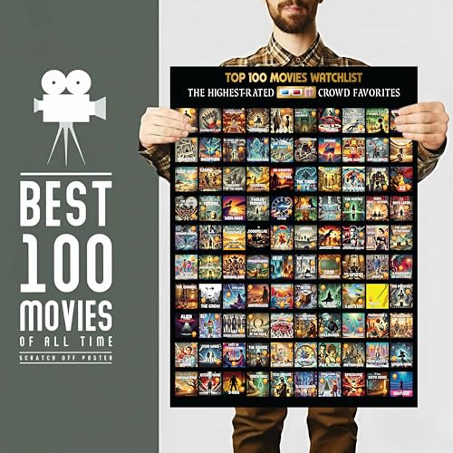 Scratch Off Movie Poster 100 Films IMDB Bucket List Challenge - Product Imagery