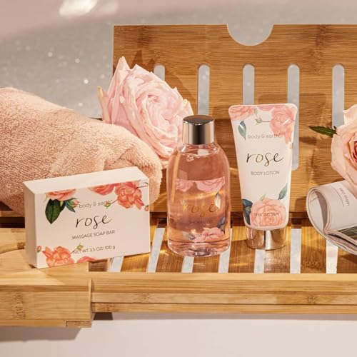 Spa Gift Sets for Women - Rose Bath and Body Care Gift Baskets, - Product Imagery