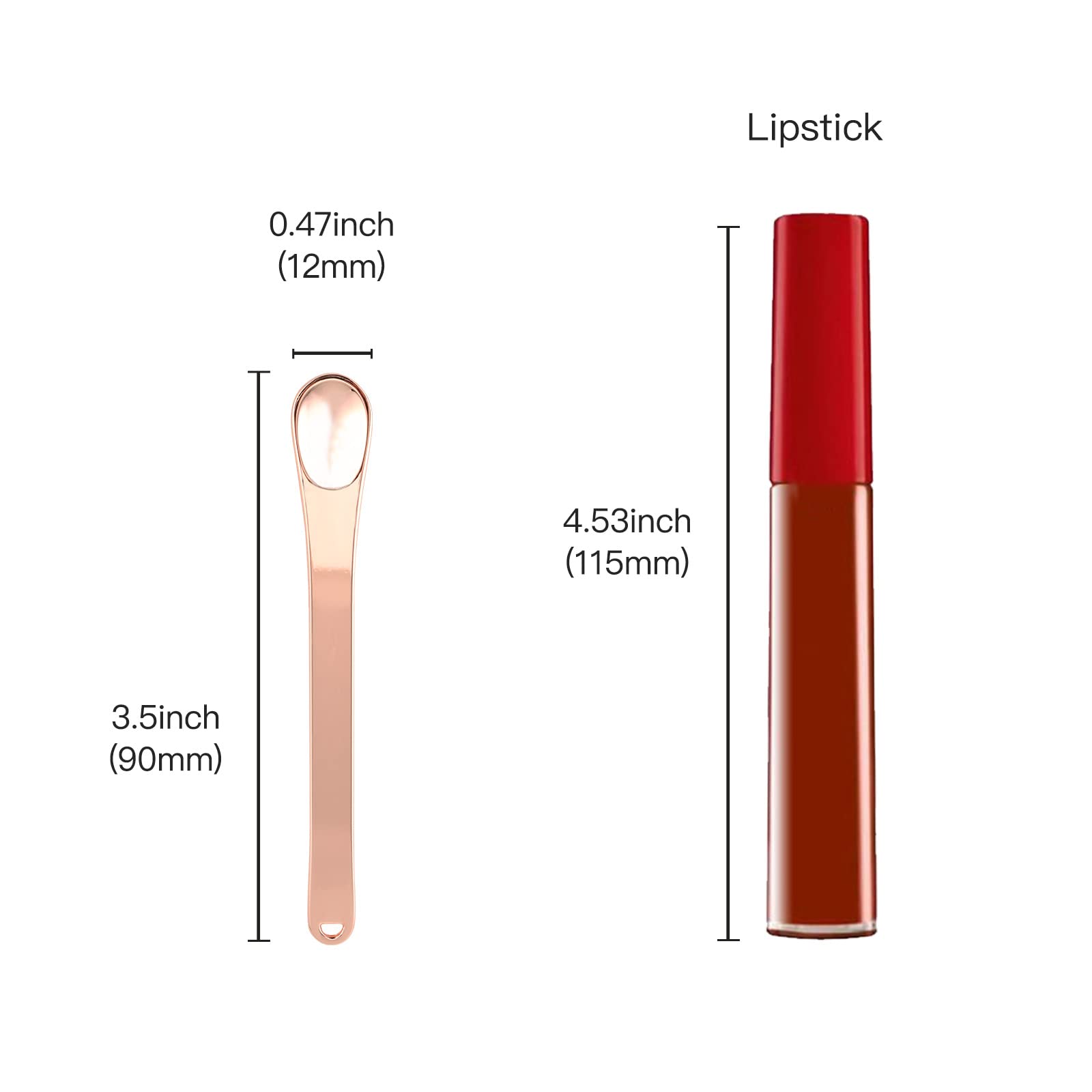 Metal Cosmetic Skincare Spatula, Mini Mask facial Reusable - Tekson