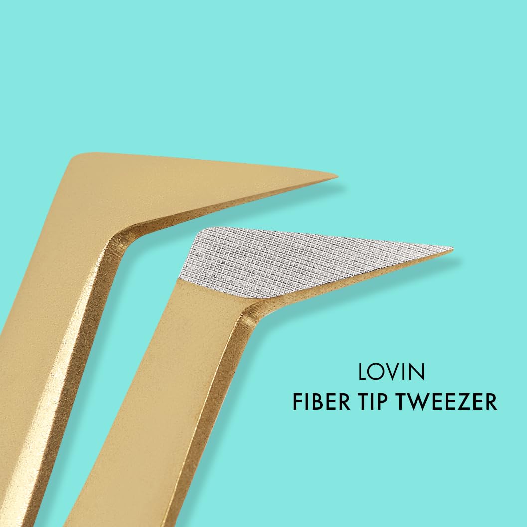 LBLA Lovin 90 Boot Tweezer Lashbox LA Gold Fiber Tip Grip - LBLA BEAUTY Official Imagery - 3
