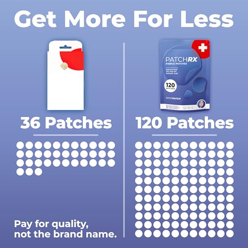 PatchRx Salicylic Pimple Patches (120 Pack), Salicylic Acid Acne - Product Imagery