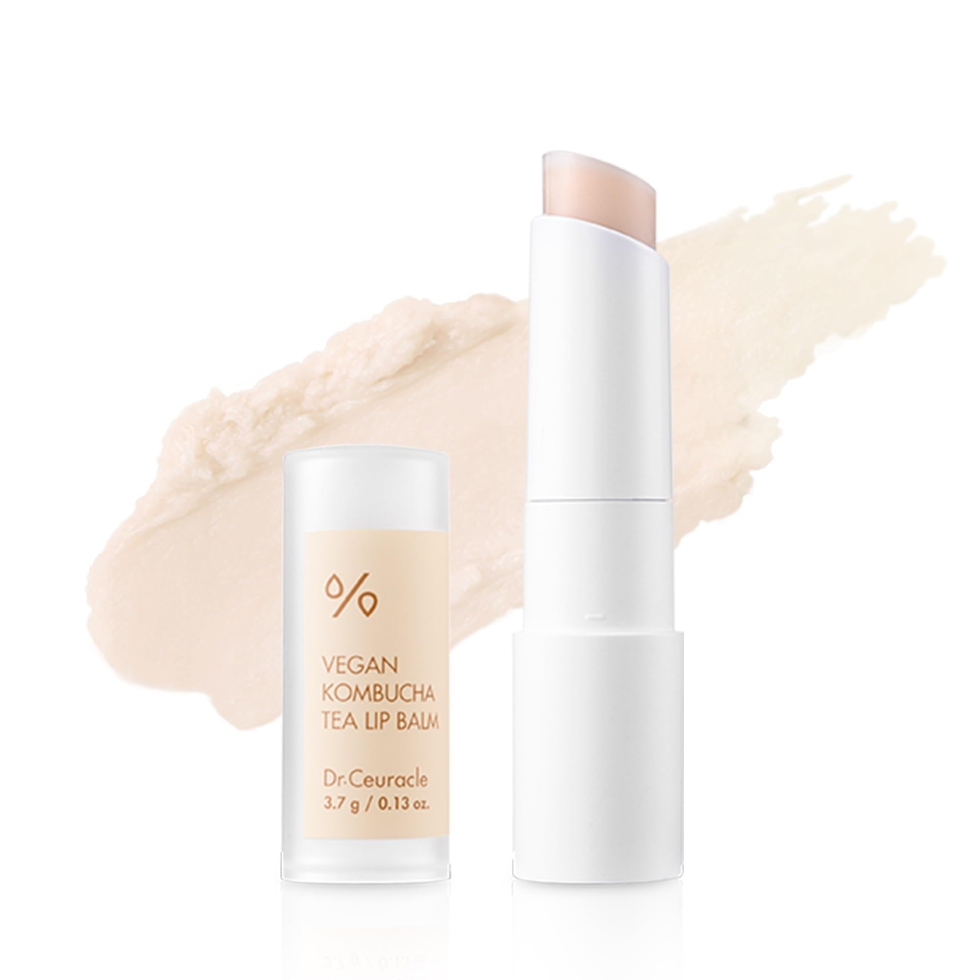 le Vegan Kombucha Tea Lip Balm, Dry Lip Moisturizer 0.13 oz. - Product Imagery