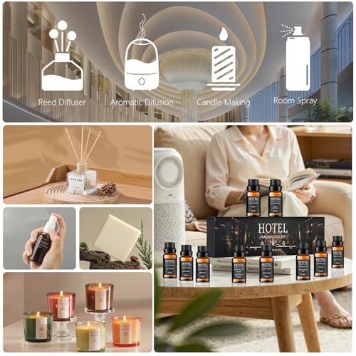 Hotel Collection Diffuser Essential Oil Gift Set,Hotel Scents - Product Imagery