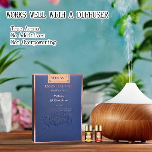 Essential Oils Set - Top 15 Scents for Diffuser, Humidifier, - Product Imagery