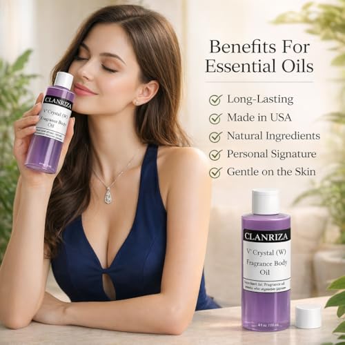 1 Fl Oz V' Crystal Natural Fragrance Body Oil For Women - Product Imagery