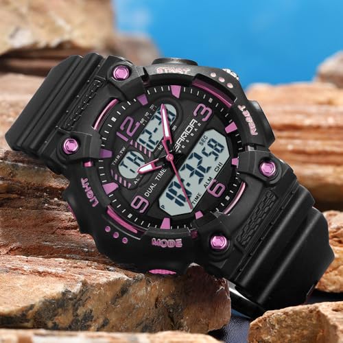 Gosasa Fashion Men's Women's Digital Analog Sports Watch Dual - Product Imagery