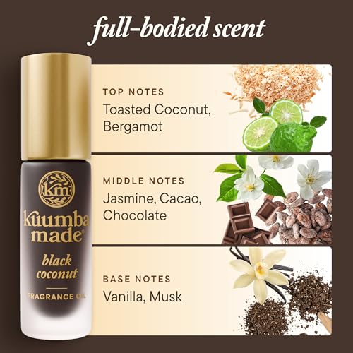 Kuumba Made Black Coconut Fragrance Oil, Roll-On, Alcohol-Free, - Product Imagery
