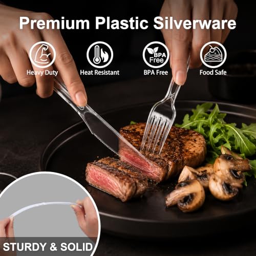 360 Count Extra Heavy Duty Plastic Silverware Disposable - Product Imagery