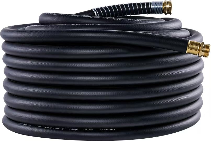 Guitrees Garden Hose 100FT x 3/4”, Heavy Duty Rubber Hose, Water - Guitrees Official Product View 1