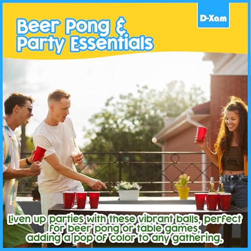 D-Xam Colored Ping Pong Balls Table Tennis Ball for Games Arts - Product Imagery