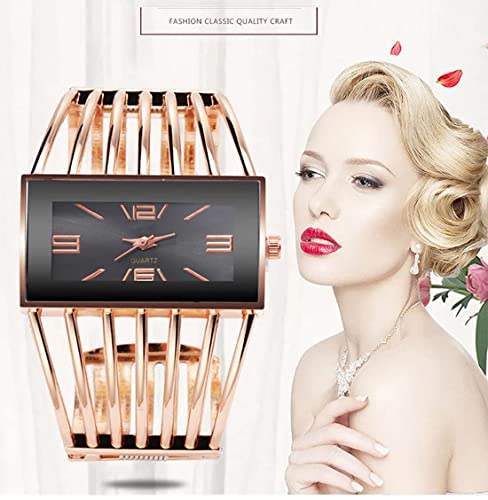 Bracelet Watch for Women Luxury Rectangular Case Analog Quartz - Product Imagery