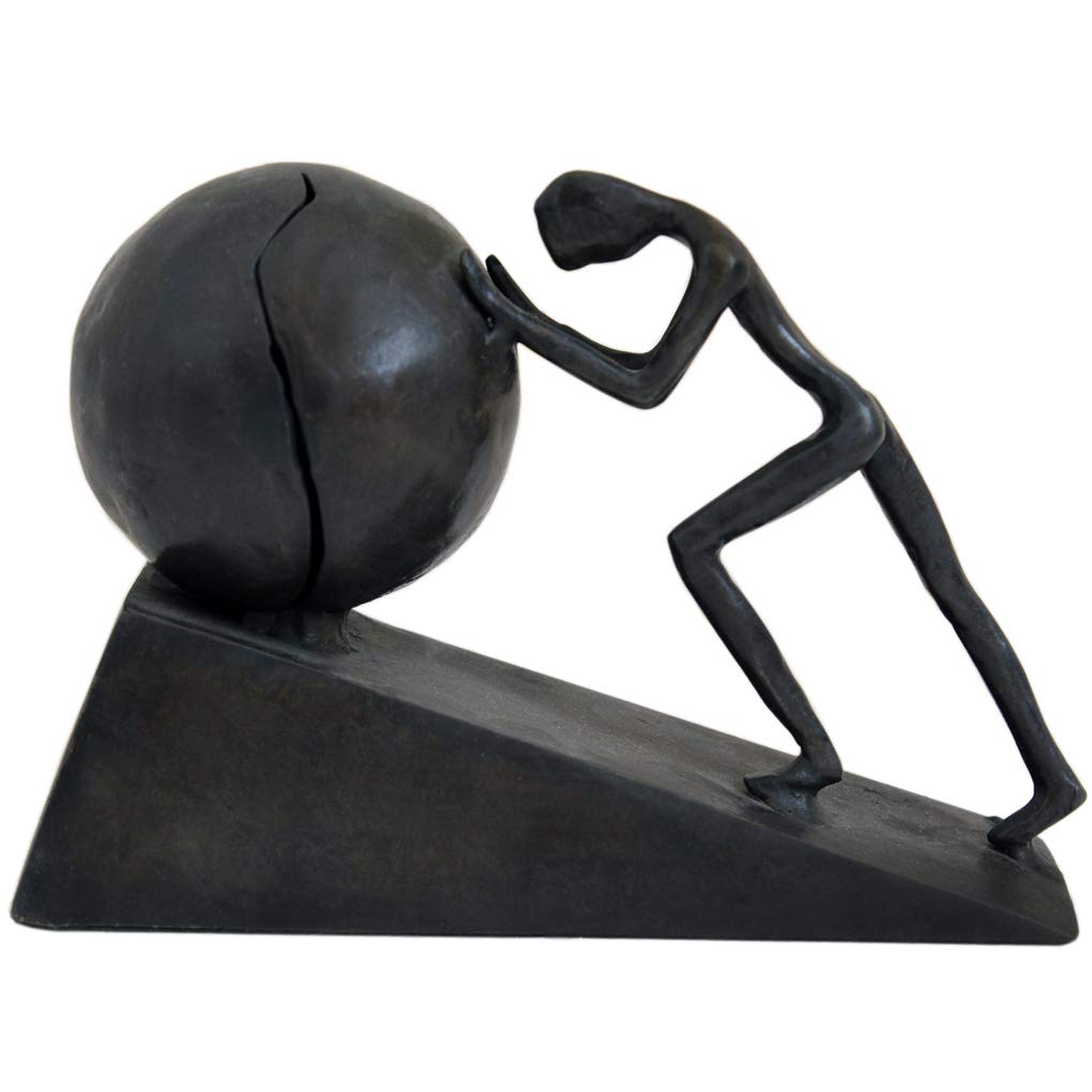 Briskfeel Man with Sphere Iron Statue Metal Sisyphus - Briskfeel Official Imagery - 1