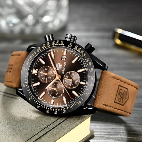 BENYAR Watch for Men Analog Quartz Chronograph Waterproof - Product Imagery