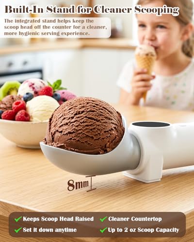 Heated Ice Cream Scoop Rechargeable, Electric Scooper with - Product Imagery