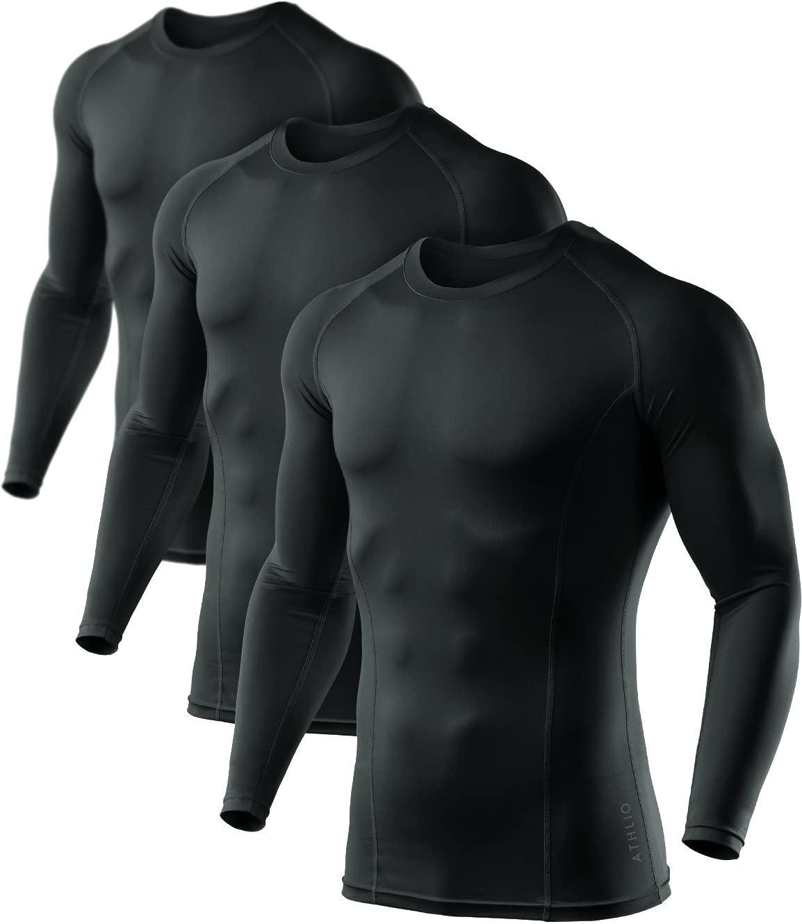 ATHLIO Men s UPF 50 Long Sleeve Compression Shirts Water - ATHLIO Official Imagery - 1
