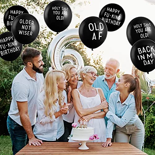 18 Piece Funny Abusive Old Age Birthday Party Balloons - 12"/18 - Product Imagery