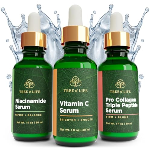 Tree of Life Face Serum Skin Care Set, Vit C, Niacinamide & Peptides Serum - Tree of Life Official Product View 1