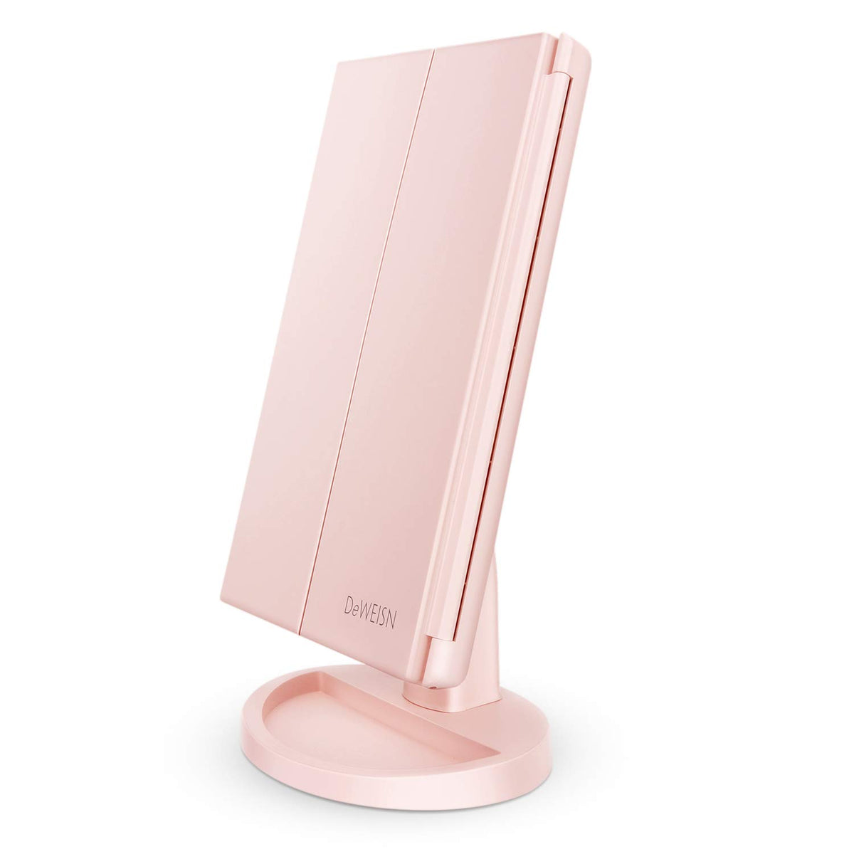 Tabletop Mount Tri Fold Lighted Vanity Mirror with 21 LED - deweisn Official Imagery - 1