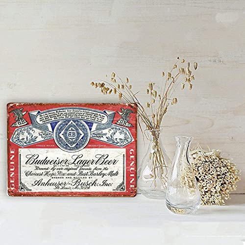 Vintage Beer Signs Collection - 4 Piece Bundle for Bar & Home - Product Imagery