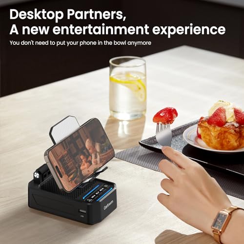 Wireless Induction Speaker with Phone Stand, tech Gifts for Men - Product Imagery