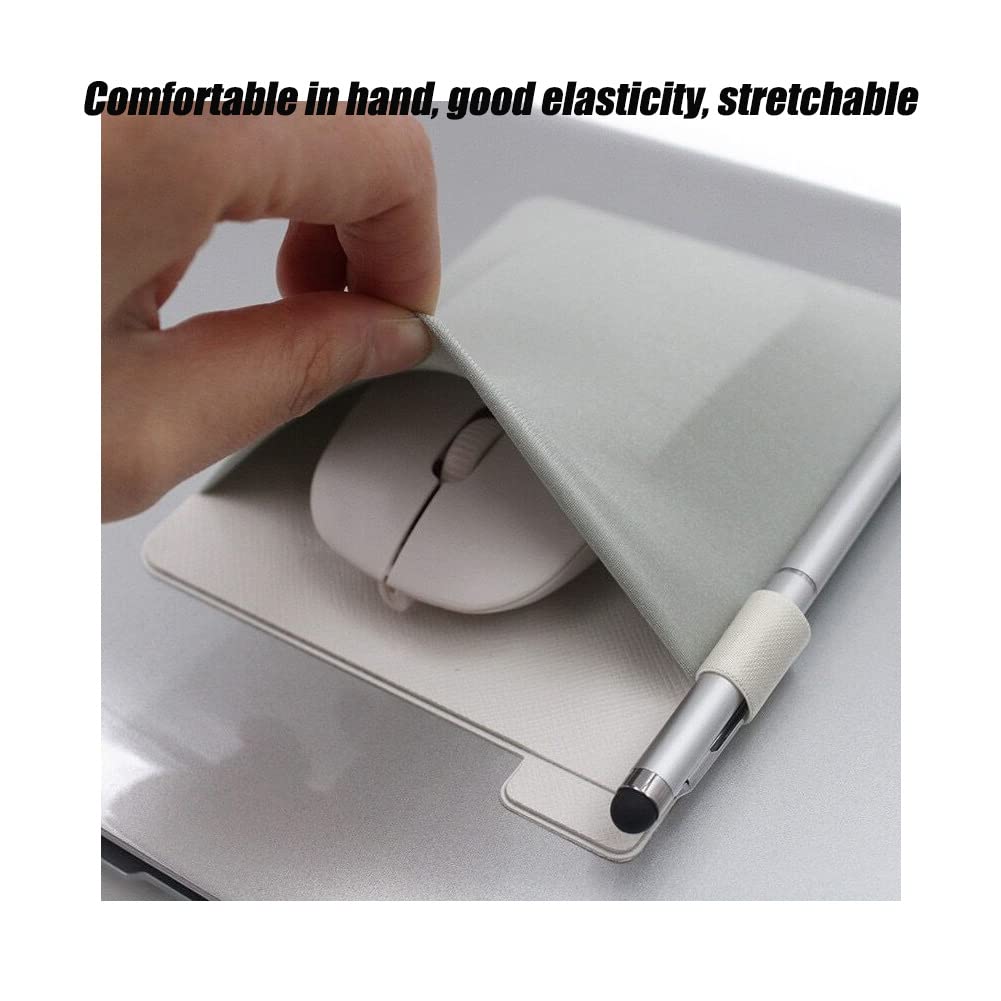 RIVEENY Pocket Pouch for Laptop with Reusable Adhesive,Pouch Holder for Computer Accessories,Self-Adhesive Mouse Headset Storage Bag for Portable External USB Cable,Apple Magic Mouse