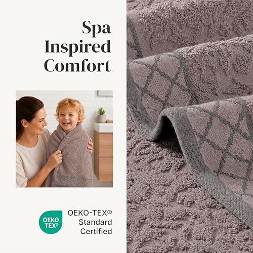 Modern Threads 6 Piece Bath Towel Set – Bathroom Towel Set with - Product Imagery
