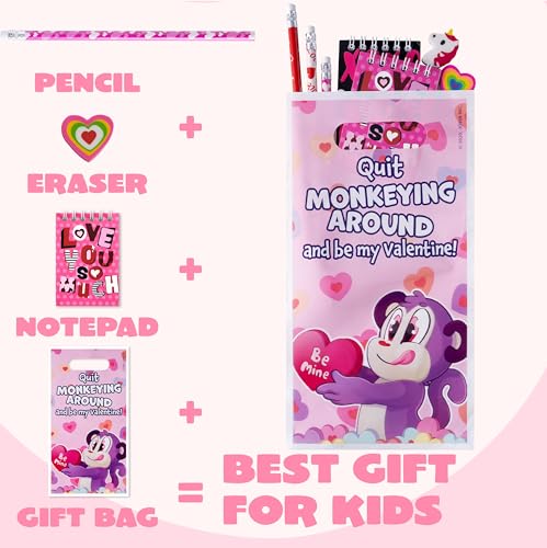 JOYIN 24packs Valentines Day Stationery Gifts, 96pcs Party Favor - Product Imagery