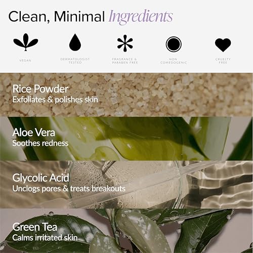 Exfoliating Bikini Body Scrub with Glycolic Acid & Rice Powder, - Product Imagery