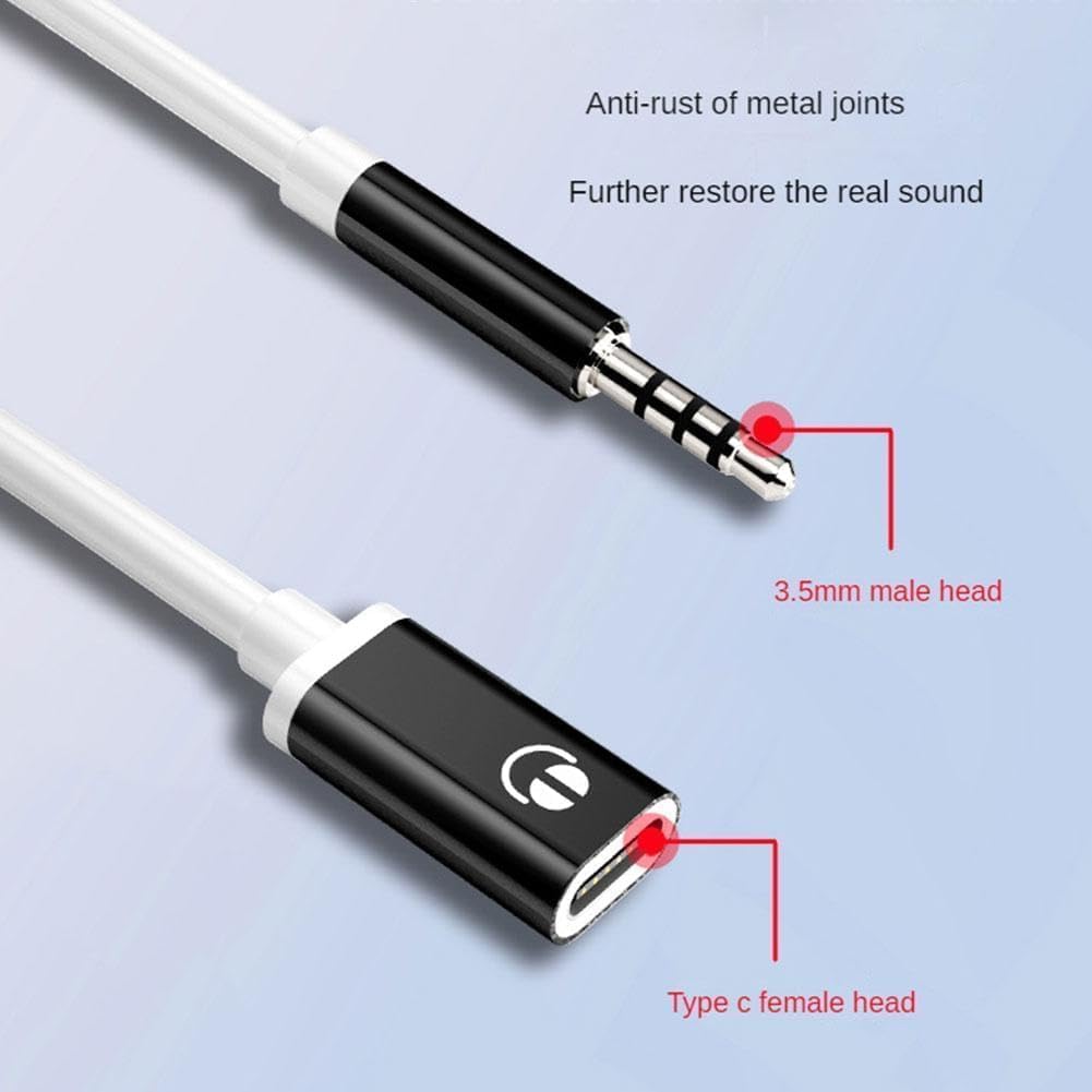 Zenarao Headphone Jack Adapter, 3.5mm Male to TypeC Female Audio by Zenarao - Angle View 7