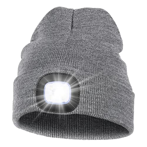 MELASA Unisex Beanie with The Light Hands Free Winter Beanie - Product Imagery