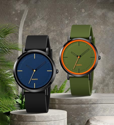 BESTKANG Fashion Simple Analog Quartz Wrist Watch with Silicone - Product Imagery