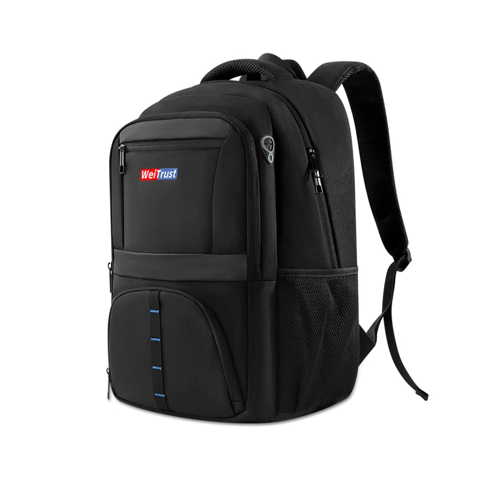WeiTrust Travel Laptop Backpack, 40L Water-Resistant & Durable Business Backpack, Airline-Approved for Carry-On, Fits 17.3-inch Laptops, Suitable for School & Daily Commute