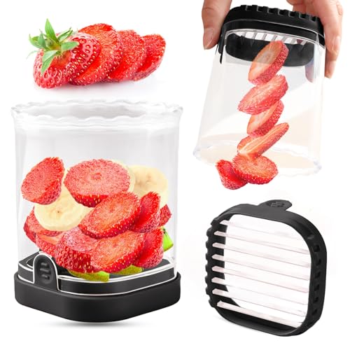 Creative Strawberry Slicer, Detachable Cutter with Push Plate - Product Imagery