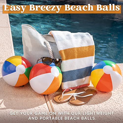JOYIN 12-Pack 12“ Beach Balls - Bulk Classic Beachball - Product Imagery