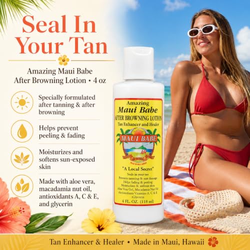 Maui Babe After Browning Lotion - Daily Skin Moisturizer and Tan - Product Imagery