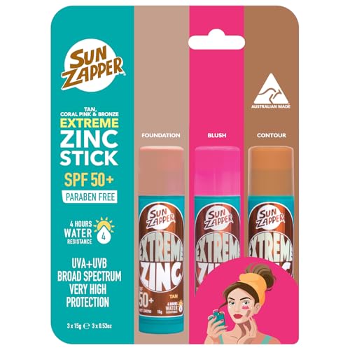 Sun Zapper Extreme Zinc Sunscreen Stick SPF 50 Beauty 3 Pack - Sun Zapper Official Imagery - 1
