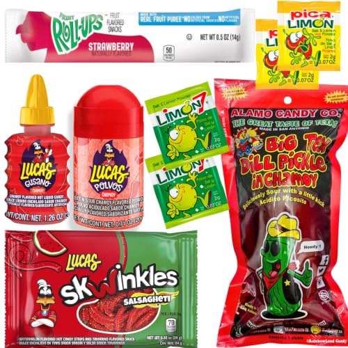 Tiktok Chamoy Pickle Kit With Fruit-Roll-up & Mexican Candy - Includes - View 1
