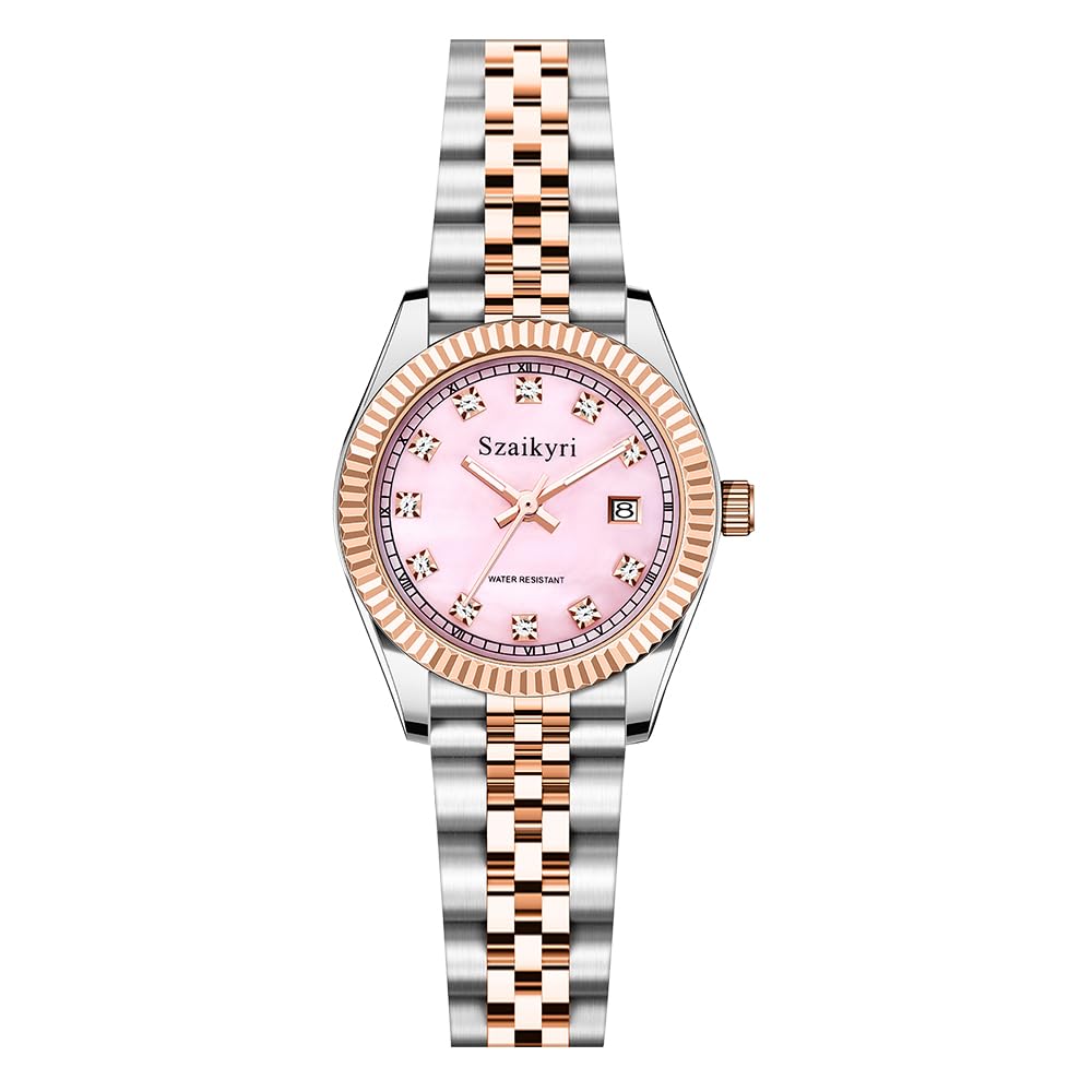 Szaikyri Classic Watch for Women with Solid Stainless Steel Band - Product Imagery