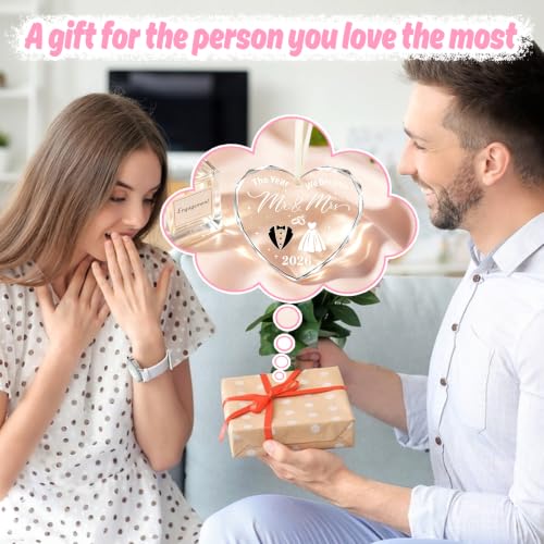 DPKOW Wedding Gifts for Couples 2026, Mr and Mrs Gifts Crystal - Product Imagery