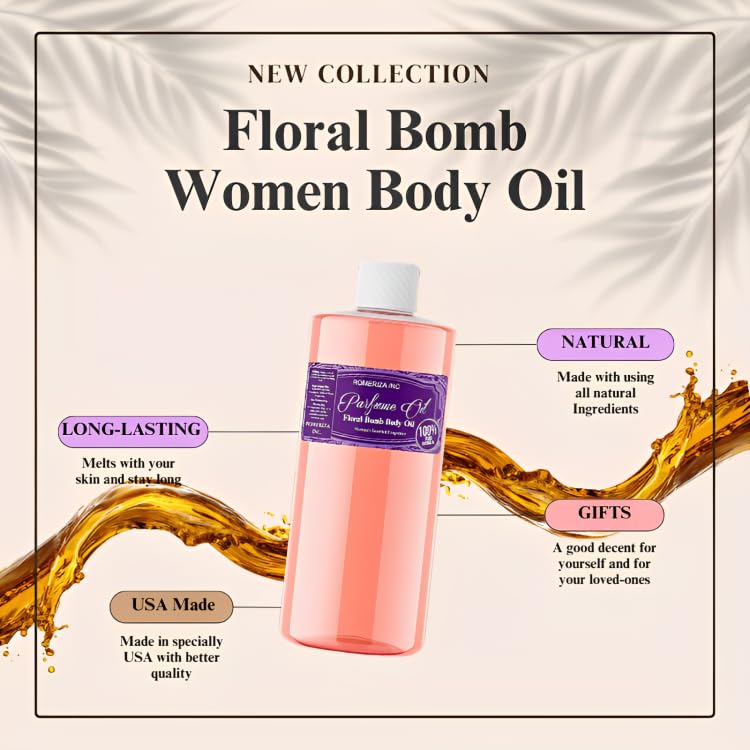 ROMERIZA 1 Fl Oz Perfume Oil Floral Bomb Women Our Interpretation - Product Imagery