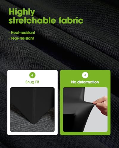 Pureegg Spandex Tablecloth 6ft 2 Pack Black - Product Imagery