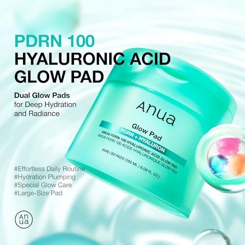 Anua PDRN 100 Hyaluronic Acid Toner Pad, 6.1 fl oz, 60 Count - Product Imagery