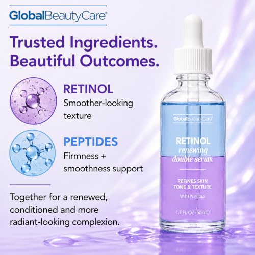 Global Beauty Care Retinol Double Serum – Renewing Facial Serum - Product Imagery