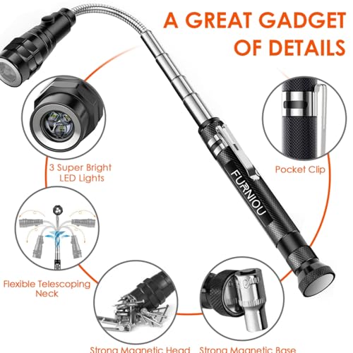 Gifts for Men, LED Magnetic Pickup Tool,Stocking Stuffers For - Product Imagery