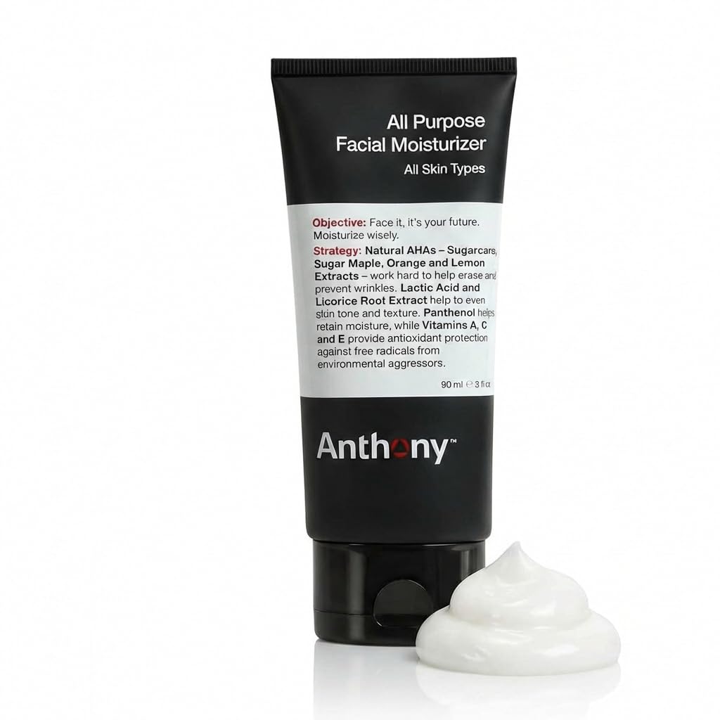Anthony All-Purpose Facial Moisturizer – Men’s Hydrating Lotion - Anthony