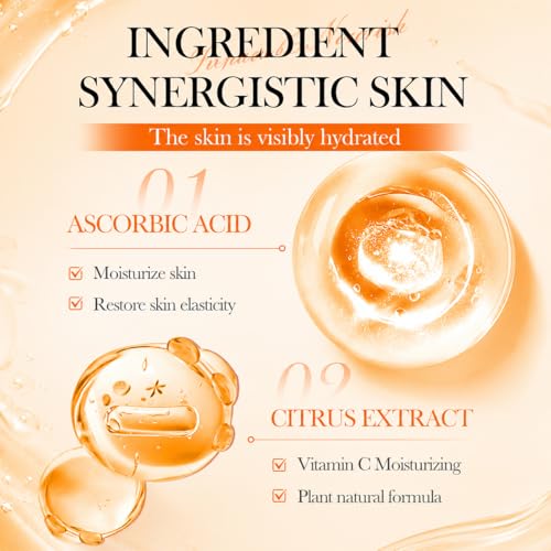 Vitamin C Skincare Set, 8-Piece Daily Facial Care Kit with - Product Imagery