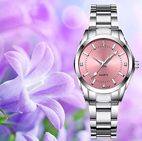 Couple Watches Men and Women Stainless Steel Watch his and Hers - Product Imagery